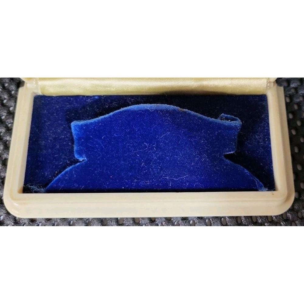 VintageHamilton Celluloid Presentation Wrist Watch Box Blue Velvet Interior NICE - Picture 4 of 13